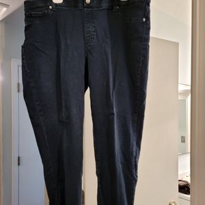 Michael Kors cropped skinny jeans, size 20W, dark blue